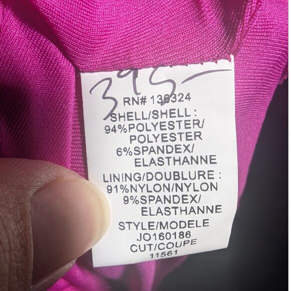 Halston Heritage Petunia Pink Criss Cross Back Stretch Jersey Evening Gown 8 NWT - Picture 7 of 8